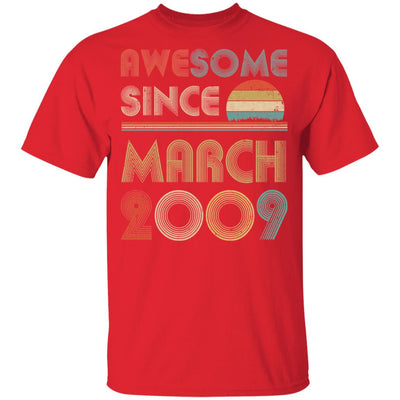 Awesome Since March 2009 Vintage 13th Birthday Gifts Youth Youth Shirt | Teecentury.com