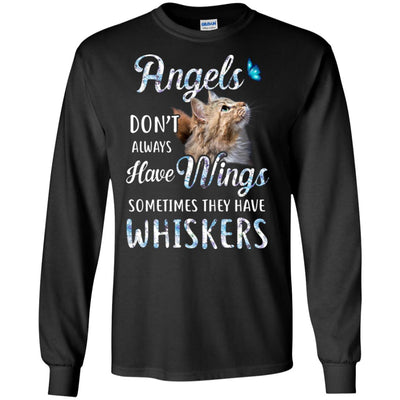 Angels Don't Always Have Wings Sometimes They Have Whiskers T-Shirt & Tank Top | Teecentury.com