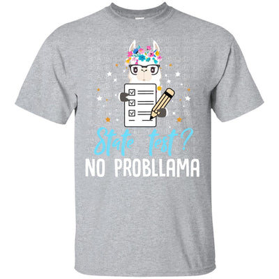 Llama Funny Motivational State Test Day For Students T-Shirt & Hoodie | Teecentury.com