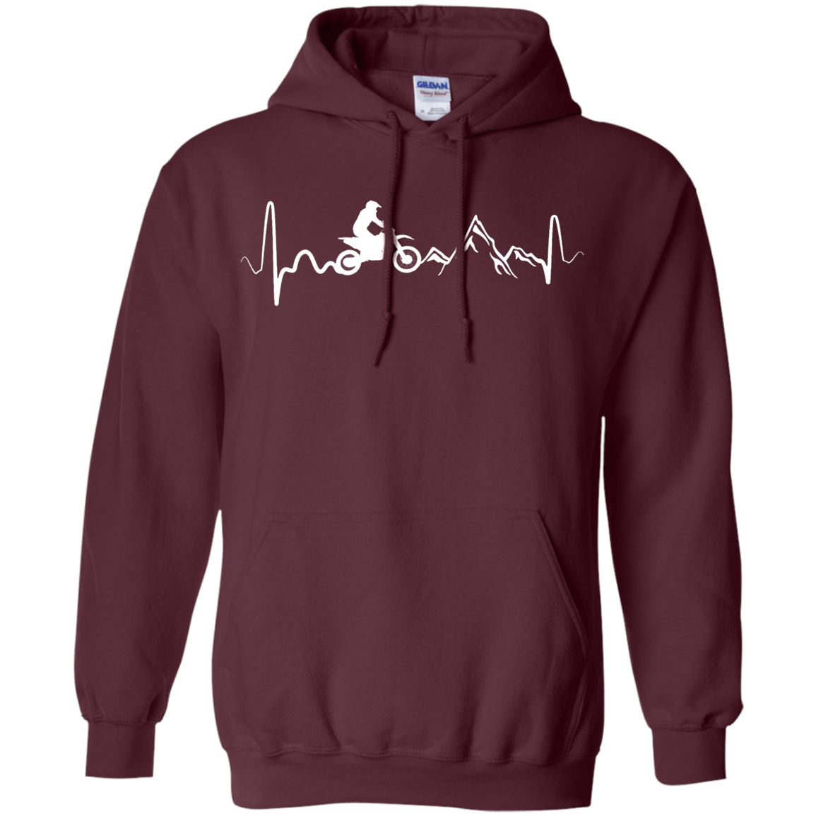 Mountain Dirt Bike Motocross Heartbeat T-Shirt & Hoodie | Teecentury.com
