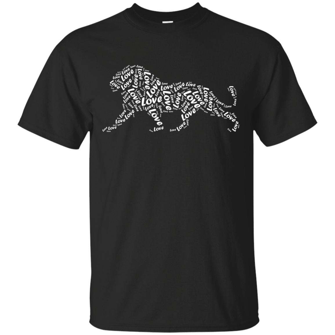 I Love Lion T-Shirt Word Graphic Tee T-Shirt & Hoodie | Teecentury.com