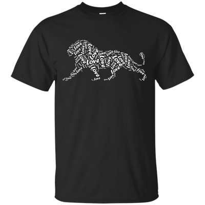 I Love Lion T-Shirt Word Graphic Tee T-Shirt & Hoodie | Teecentury.com
