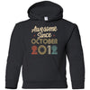 Awesome Since October 2012 Vintage 10th Birthday Gifts Youth Youth Shirt | Teecentury.com