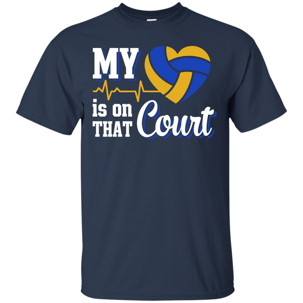My Heart Is On That Court Volleyball T Shirt T-Shirt & Hoodie | Teecentury.com