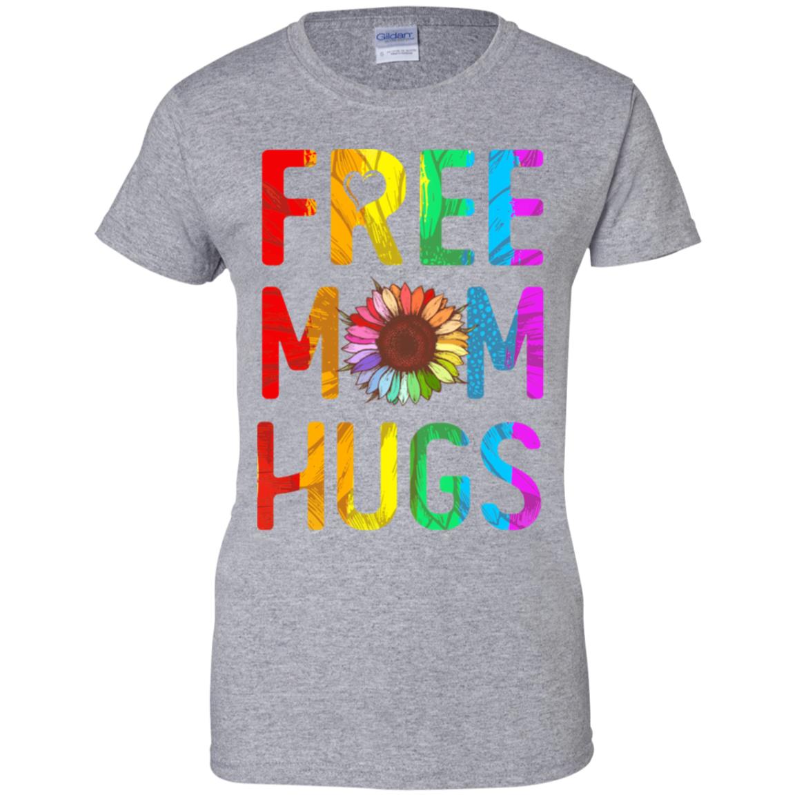 Flower Free Mom Hugs Pride LGBT T-Shirt & Tank Top | Teecentury.com