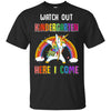 Kindergarten Here I Come Unicorn Back To School Youth Youth Shirt | Teecentury.com