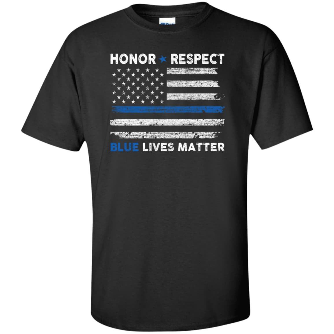 Honor and Respect Blue lives matter T-Shirt & Hoodie | Teecentury.com