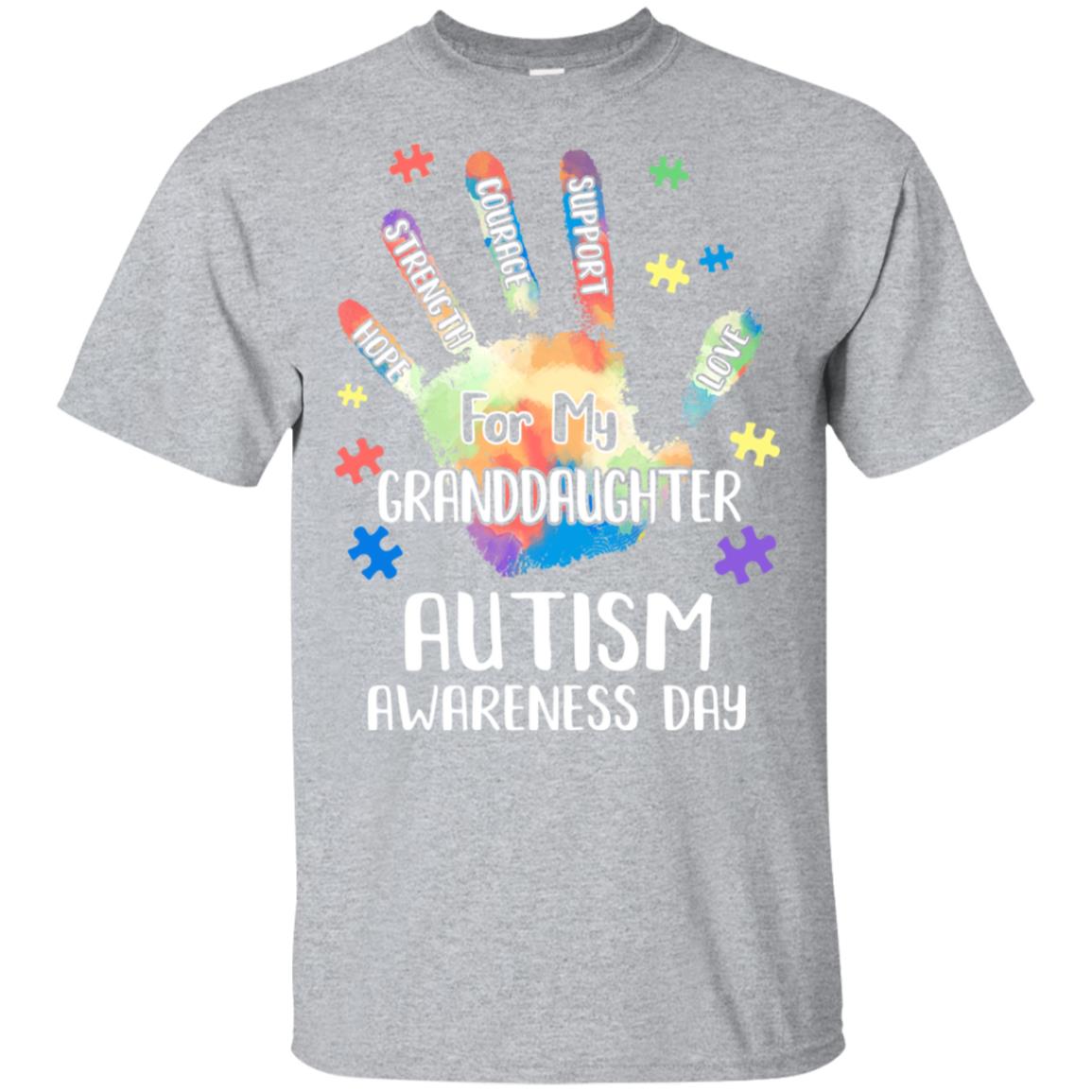 Support Autism Awareness For My Granddaughter Puzzle Gift T-Shirt & Hoodie | Teecentury.com