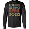 Epic Since April 2003 Vintage 19th Birthday Gifts T-Shirt & Hoodie | Teecentury.com