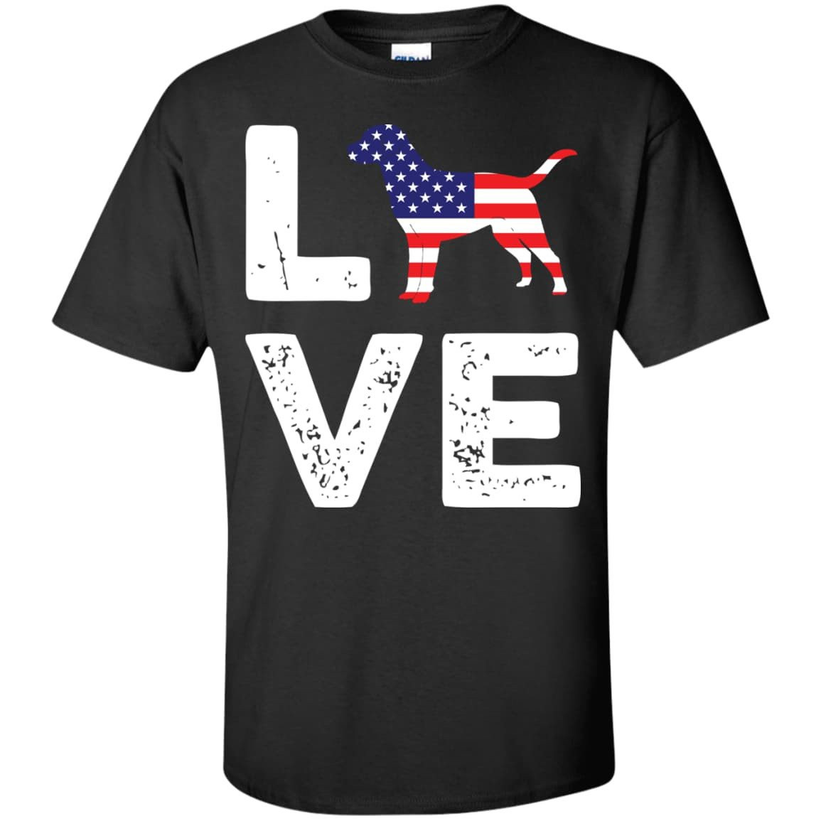 American Flag Dog Labrador Love T-Shirt & Hoodie | Teecentury.com