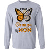 I Wear Orange For My Mom Butterfly Leukemia MS Awareness T-Shirt & Hoodie | Teecentury.com