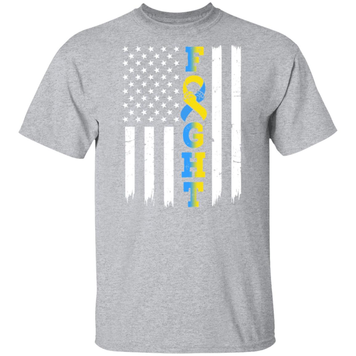 Down Syndrome Awareness American Flag Distressed T-Shirt & Hoodie | Teecentury.com