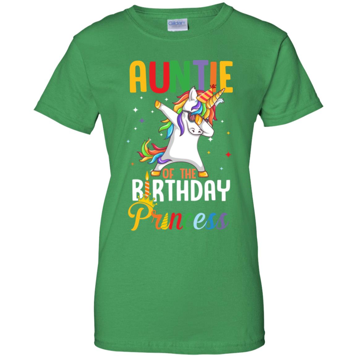 Auntie Of The Birthday Girl Dabbing Unicorn Party T-Shirt & Hoodie | Teecentury.com