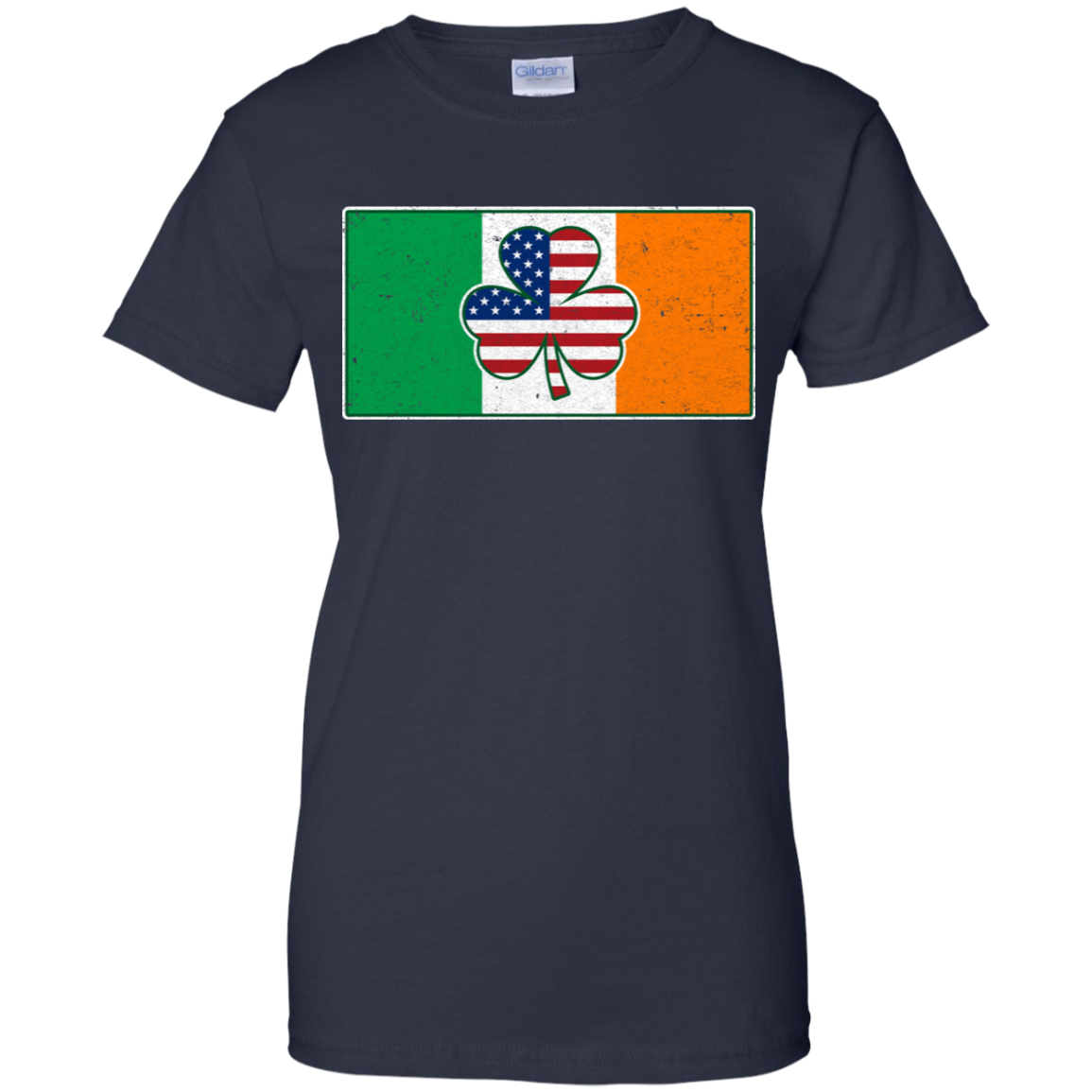 Shamrock Irish Ireland USA American Flag Gift T-Shirt & Hoodie | Teecentury.com