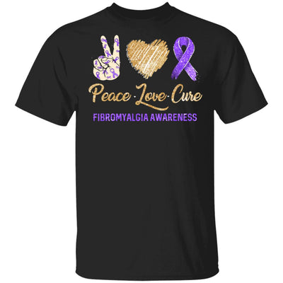 Peace Love Cure Fibromyalgia Awareness T-Shirt & Hoodie | Teecentury.com