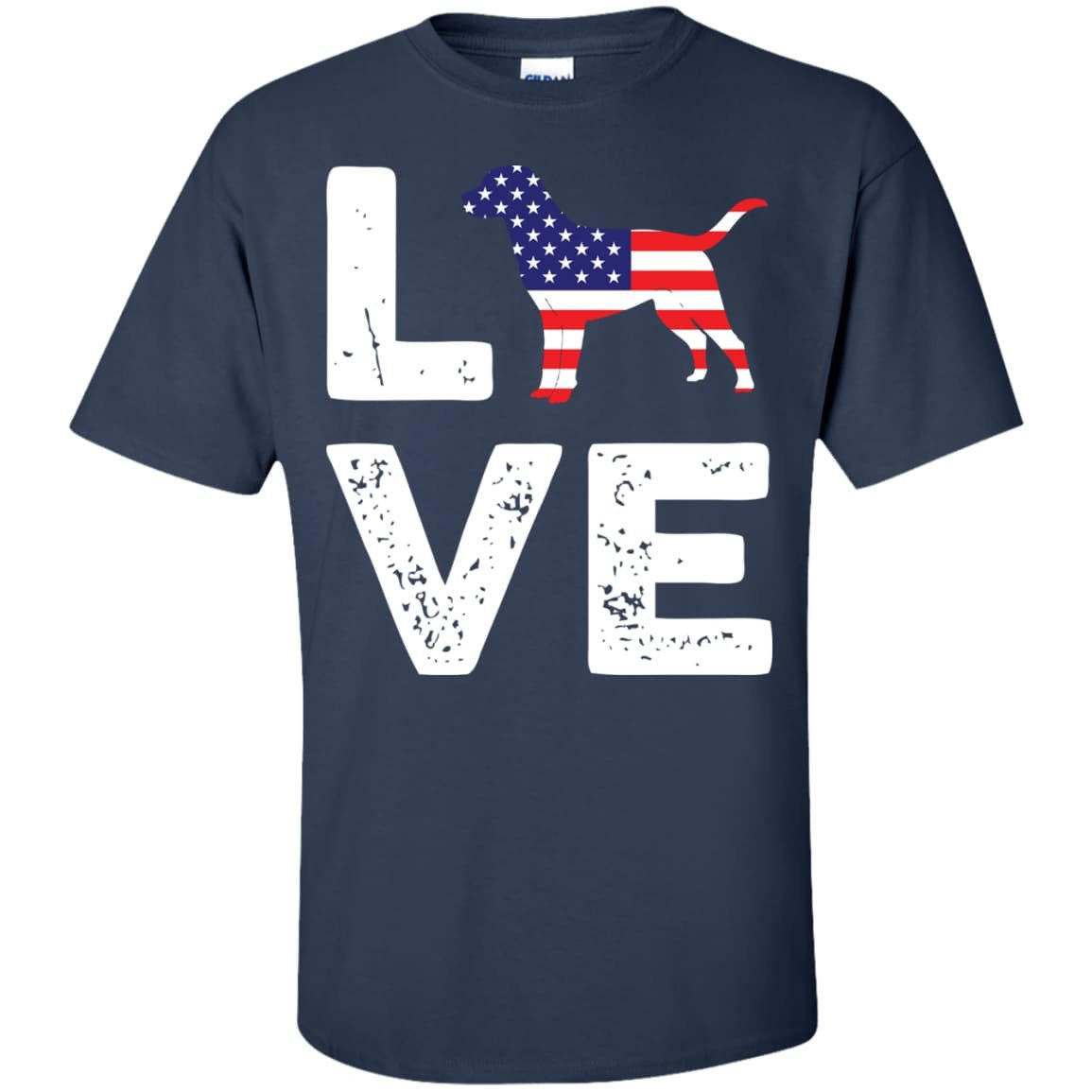 American Flag Dog Labrador Love T-Shirt & Hoodie | Teecentury.com