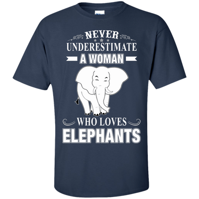 Never Underestimate Woman Loves Elephant T-Shirt & Hoodie | Teecentury.com