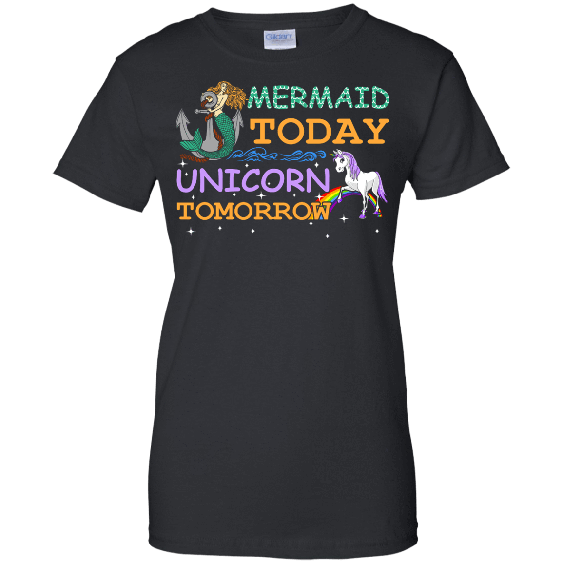 Mermaid Today Unicorn Tomorrow T-Shirt & Hoodie | Teecentury.com