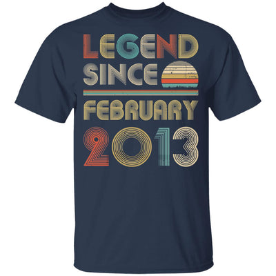 Legend Since February 2013 Vintage 9th Birthday Gifts Youth Youth Shirt | Teecentury.com