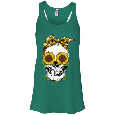 Skull Sunflower Floral Flowers Cute Gifts T-Shirt & Tank Top | Teecentury.com