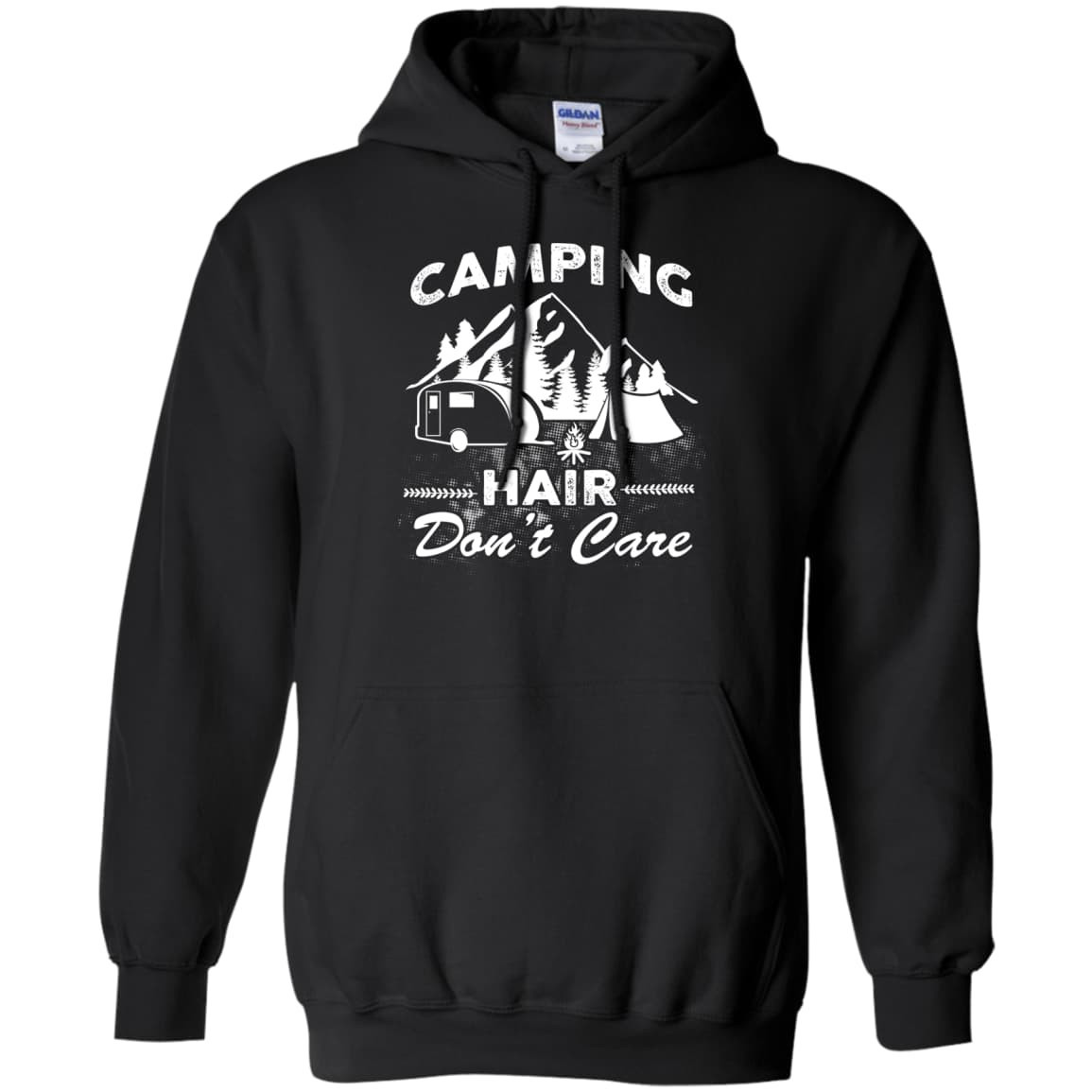 Camping Hair Don't Care T-Shirt & Hoodie | Teecentury.com
