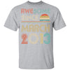 Awesome Since March 2013 Vintage 9th Birthday Gifts Youth Youth Shirt | Teecentury.com