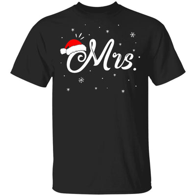 Funny Christmas Couple Matching Mr And Mrs Santa Hat T-Shirt & Sweatshirt | Teecentury.com