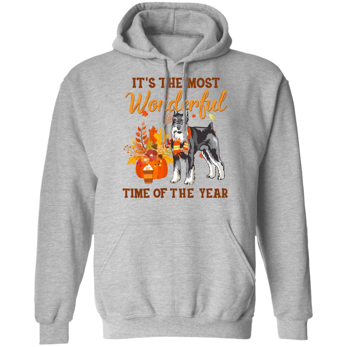 Schnauzer Autumn It's The Most Wonderful Time Of The Year T-Shirt & Hoodie | Teecentury.com