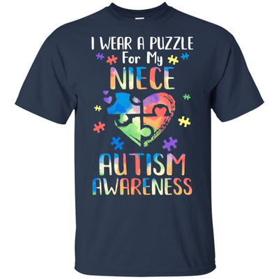 I Wear A Puzzle For My Niece Autism Awareness T-Shirt & Hoodie | Teecentury.com