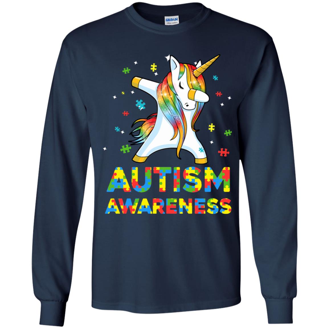 Dabbing Unicorn Puzzle Autism Awareness For Girls Youth Youth Shirt | Teecentury.com