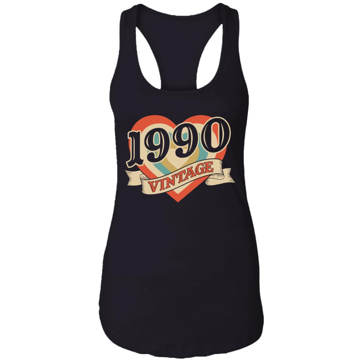 32th Birthday Gifts Classic Retro Heart Vintage 1990 T-Shirt & Tank Top | Teecentury.com