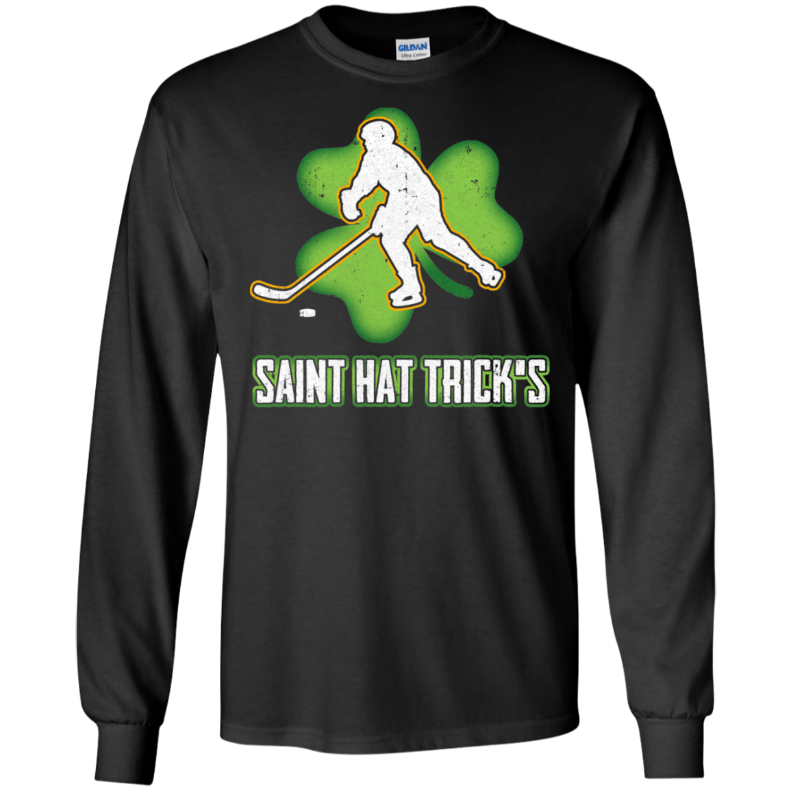 Saint Hat Trick's Hockey Shamrock St Patricks Day T-Shirt & Hoodie | Teecentury.com