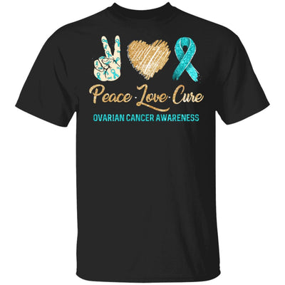 Peace Love Cure Ovarian Cancer Awareness T-Shirt & Hoodie | Teecentury.com