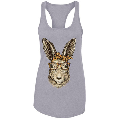 Easter Bunny Rabbit Glasses Leopard Print Bow T-Shirt & Tank Top | Teecentury.com