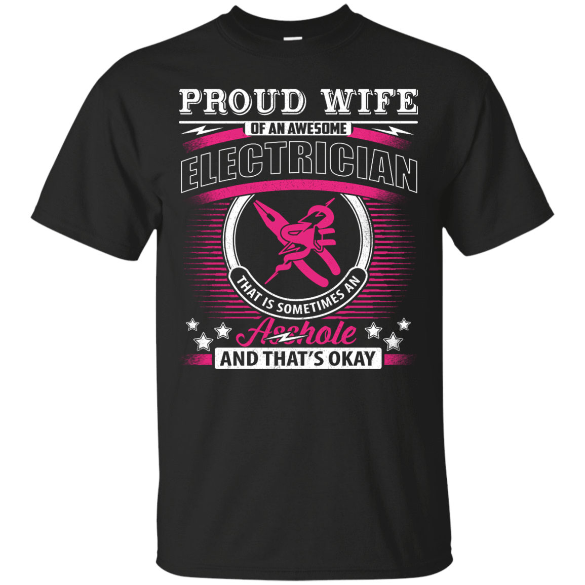 Proud Wife Of An Awesome Electrician T-Shirt & Hoodie | Teecentury.com