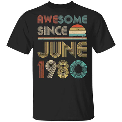 Awesome Since June 1980 Vintage 42th Birthday Gifts T-Shirt & Hoodie | Teecentury.com