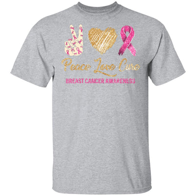 Peace Love Cure Breast Cancer Awareness T-Shirt & Hoodie | Teecentury.com