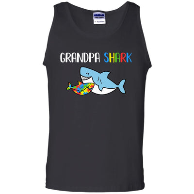 Grandpa Shark Support Autism Awareness For Grandchild T-Shirt & Hoodie | Teecentury.com