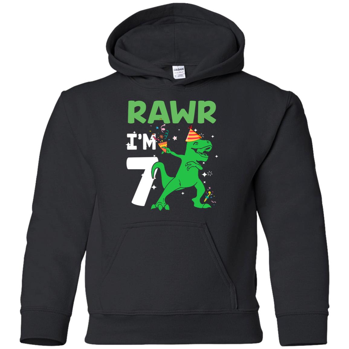 Rawr I'm 7 Birthday Gifts 2015 Dinosaur For Boys Youth Youth Shirt | Teecentury.com