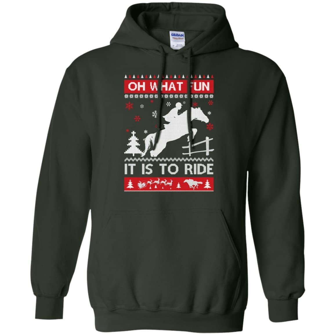 Horse Sweater Christmas Oh What Fun It Is To Ride T-Shirt & Hoodie | Teecentury.com
