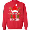 I'm The Cute Reindeer Matching Family Christmas T-Shirt & Sweatshirt | Teecentury.com