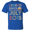 Legend Since July 2015 Vintage 7th Birthday Gifts Youth Youth Shirt | Teecentury.com
