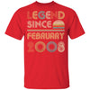 Legend Since February 2008 Vintage 14th Birthday Gifts Youth Youth Shirt | Teecentury.com