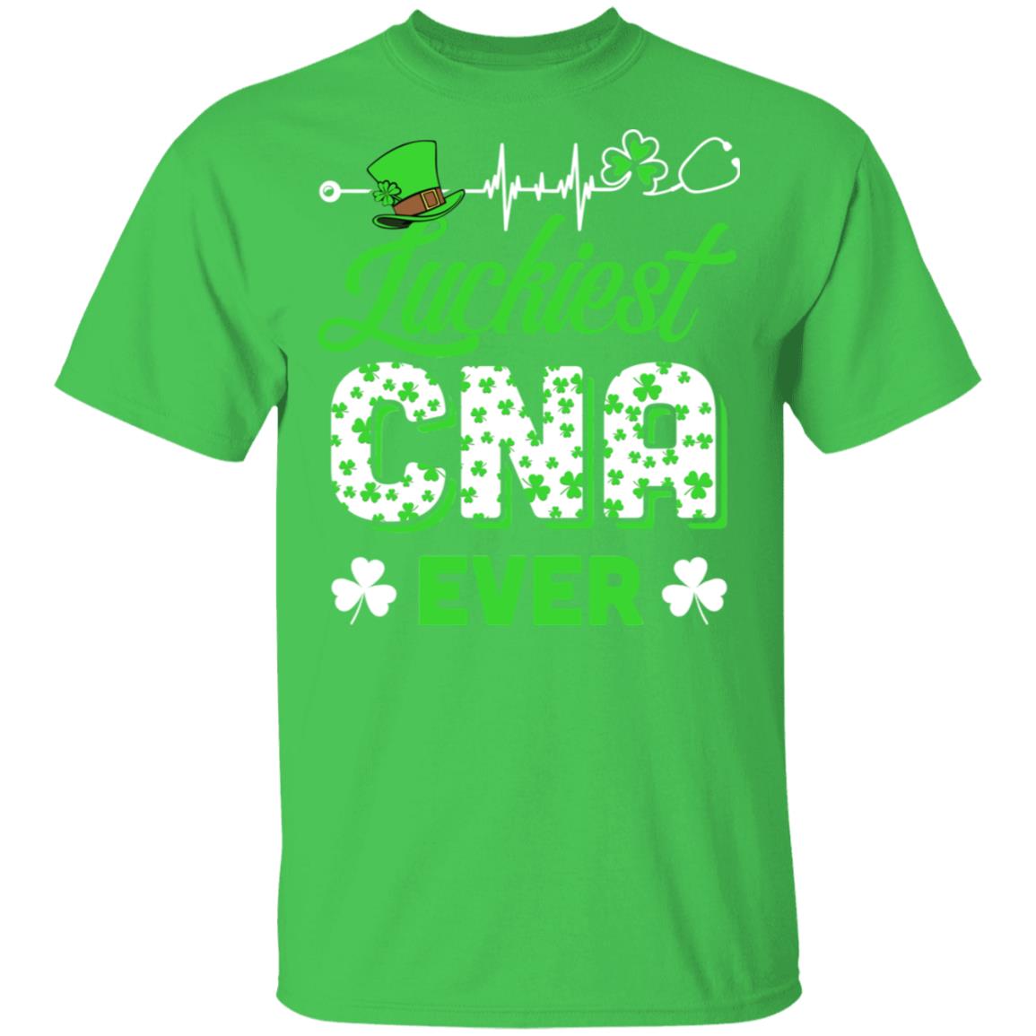 Luckiest CNA Nurse Ever Shamrock Top Hat St Patrick's Day T-Shirt & Hoodie | Teecentury.com
