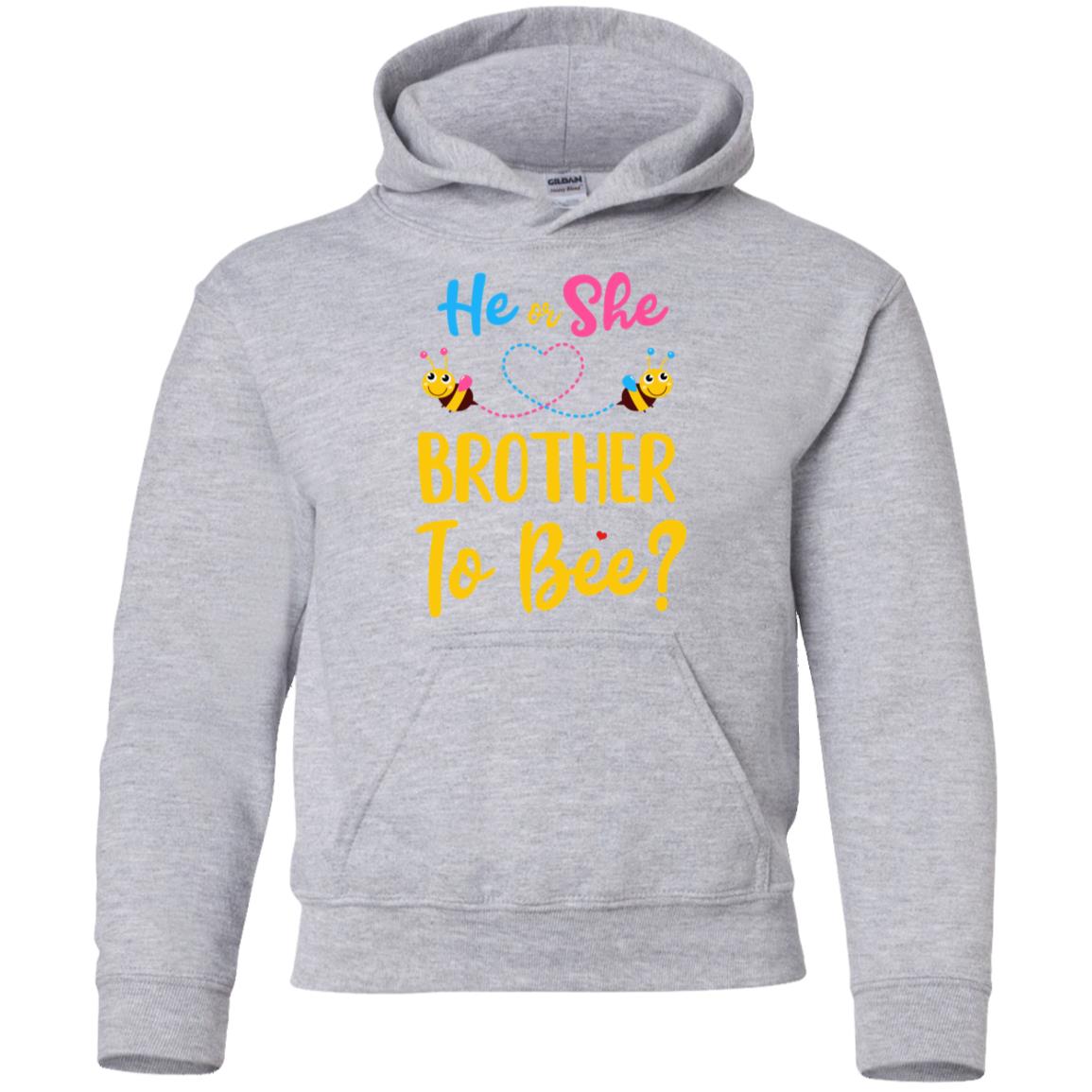 Gender Reveal Pink Blue What Will It Bee He Or She Brother Youth Youth Shirt | Teecentury.com