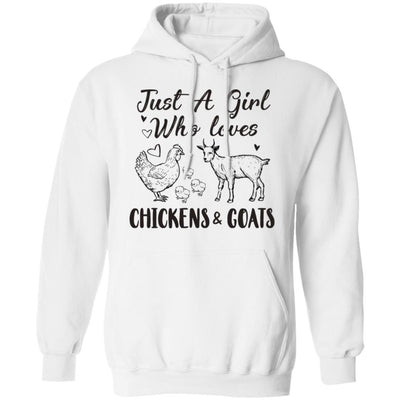 Just A Girl Who Loves Chickens And Goats Farmer Girls Gift T-Shirt & Hoodie | Teecentury.com