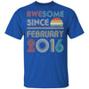 Awesome Since February 2016 Vintage 6th Birthday Gifts Youth Youth Shirt | Teecentury.com