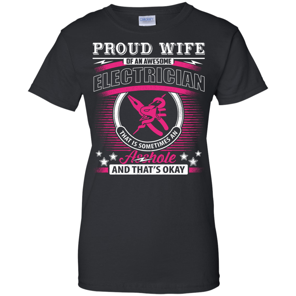 Proud Wife Of An Awesome Electrician T-Shirt & Hoodie | Teecentury.com