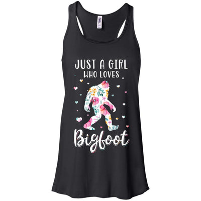 Flower Just A Girls Who Loves Bigfoot T-Shirt & Tank Top | Teecentury.com