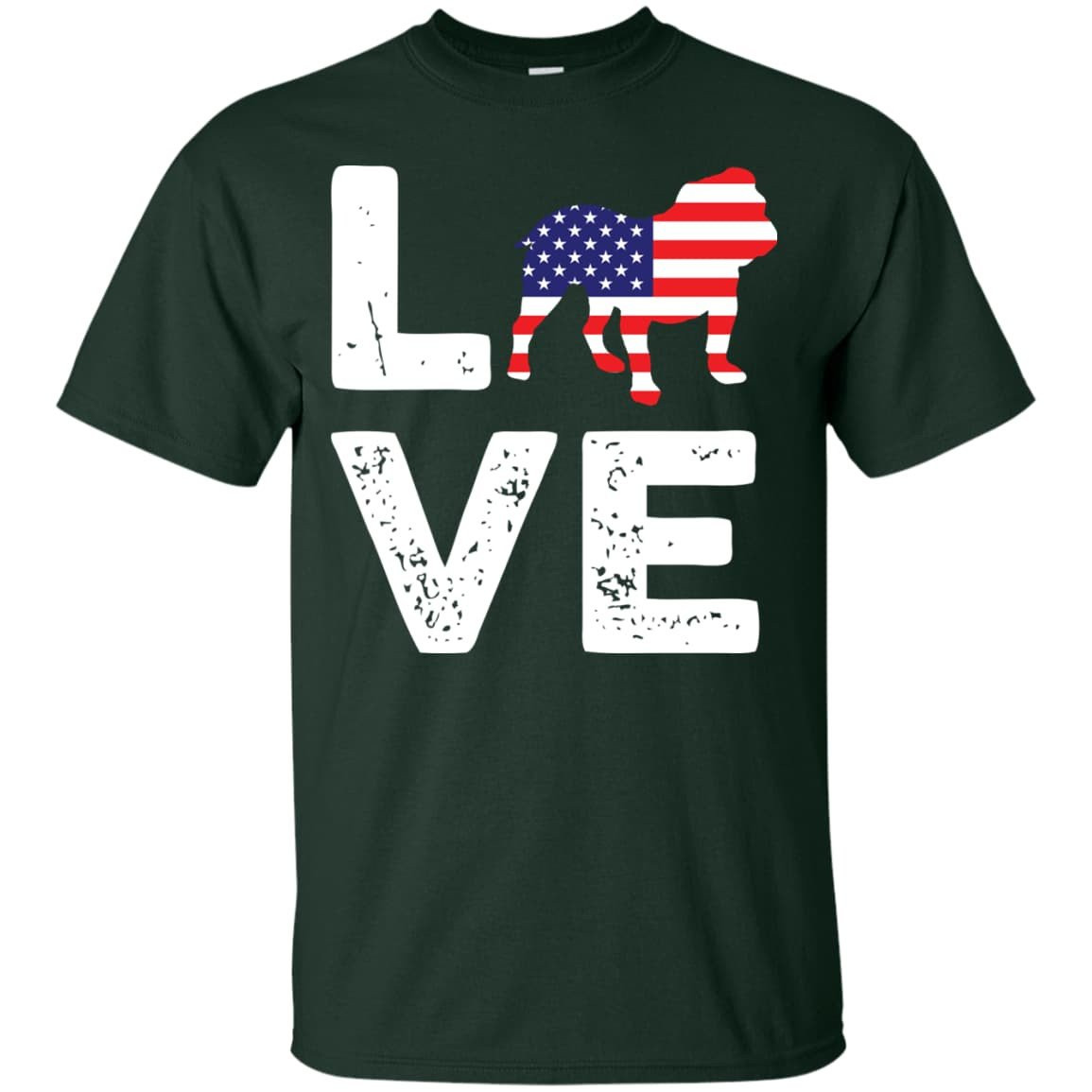 American Flag Dog Pitbull Love T-Shirt & Hoodie | Teecentury.com